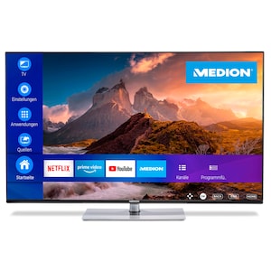 MEDION® LIFE® X16529 QLED Smart TV | 163,9 cm (65 inch) Ultra HD Display | HDR | Dolby Vision | Micro Dimming| MEMC | PVR ready | Netflix | Amazon Prime Video | Bluetooth | DTS Sound | Dolby Atmos |HD Triple Tuner | CI+