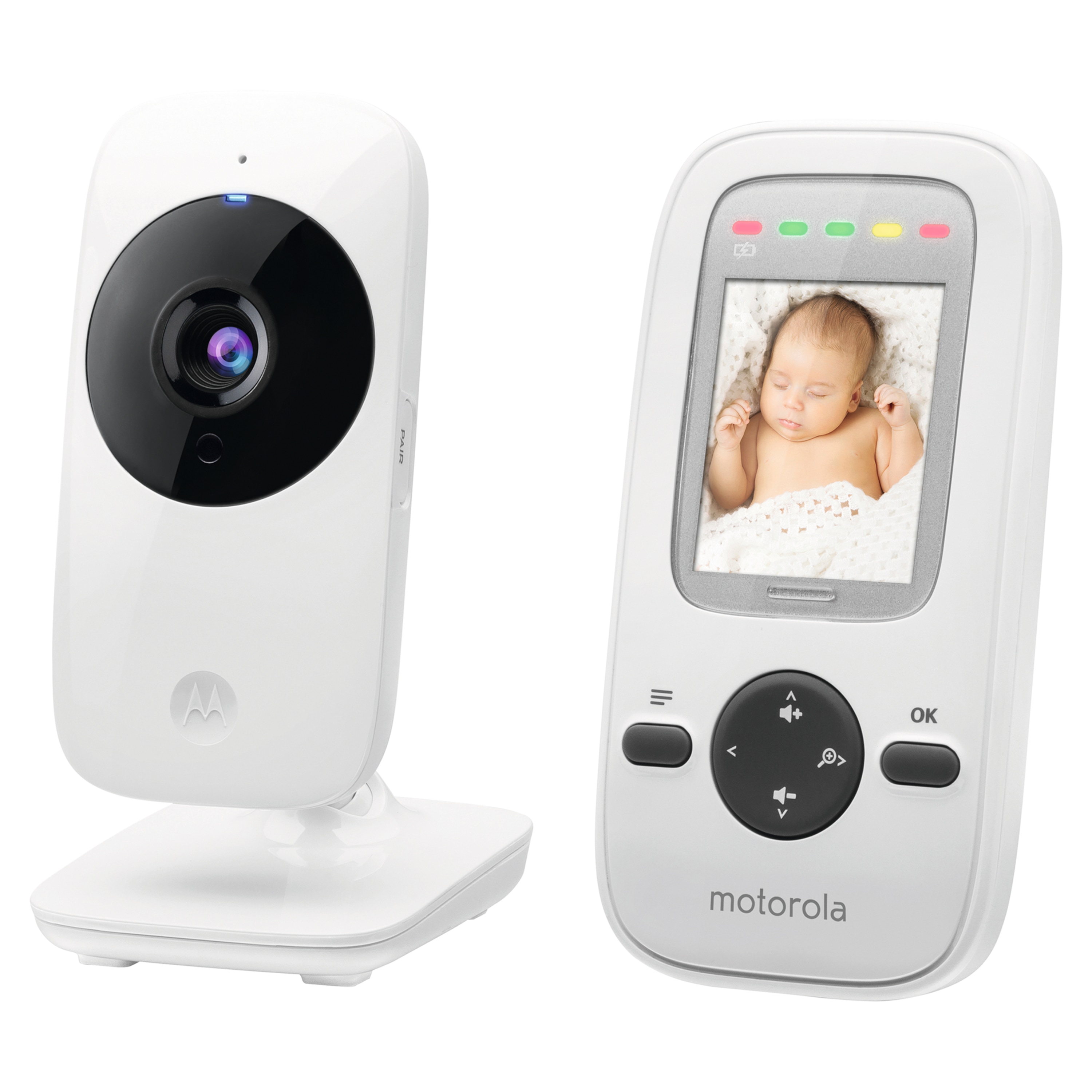 MOTOROLA MBP481 Video Babymonitor, 2'' LCD-Farbdisplay, Kamera mit Nachtsichtfunktion, übersichtlicher Monitor, hohe Übertragungssicherheit dank 2.4 GHz-Technologie