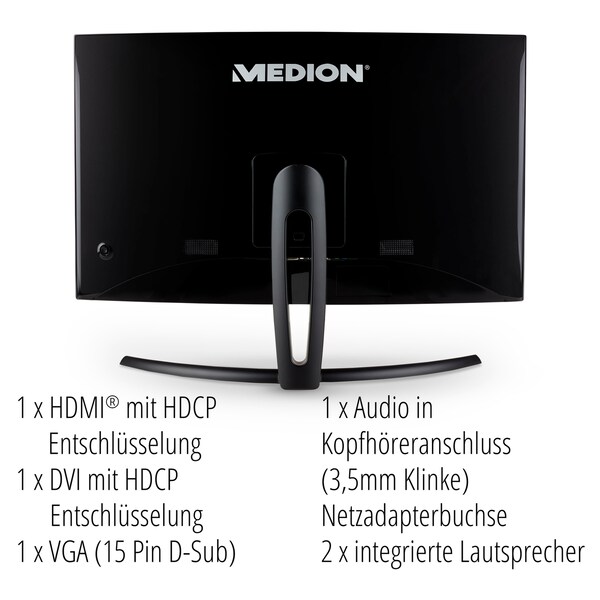 MEDION® AKOYA® P52710 (MD 22010) Curved Monitor 68 | MEDION.DE
