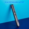 MEDION® LIFE HS2 kabelloses Glätteisen, flexible Keramik-/Turmalin Heizplatten mit Temperatursensor, Display mit Temperatur- und Akkuanzeige, 5 regelbare Hitzestufen (165° - 210°)