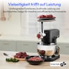 MEDION® LIFE Digitale Küchenmaschine MD12600, 800 W Gleichstrommotor, Energiesparend, Ultraleise, Digitales Sensor-Touch-Display, 4,6 L Edelstahlschüssel, Inkl. Fleischwolf