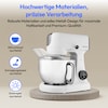 MEDION® LIFE Digitale Küchenmaschine MD12600, 800 W Gleichstrommotor, Energiesparend, Ultraleise, Digitales Sensor-Touch-Display, 4,6 L Edelstahlschüssel, Inkl. Fleischwolf