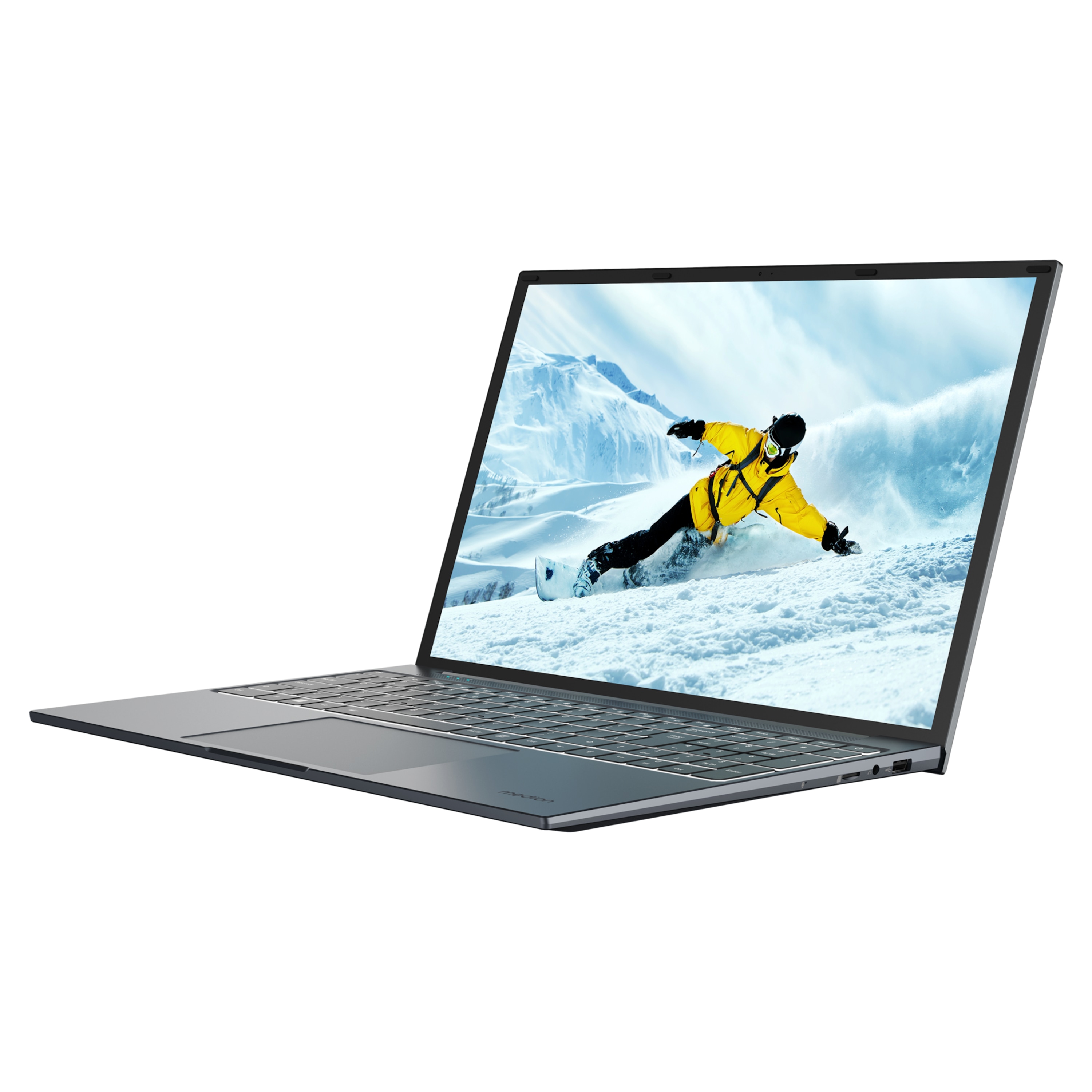 MEDION® E16433 Laptop, Intel® Core™ i3-1215U, Windows 11 Home, 40,6 cm (16,0'') FHD+ Display, Intel® UHD Grafik, 512 GB SSD, 8 GB RAM