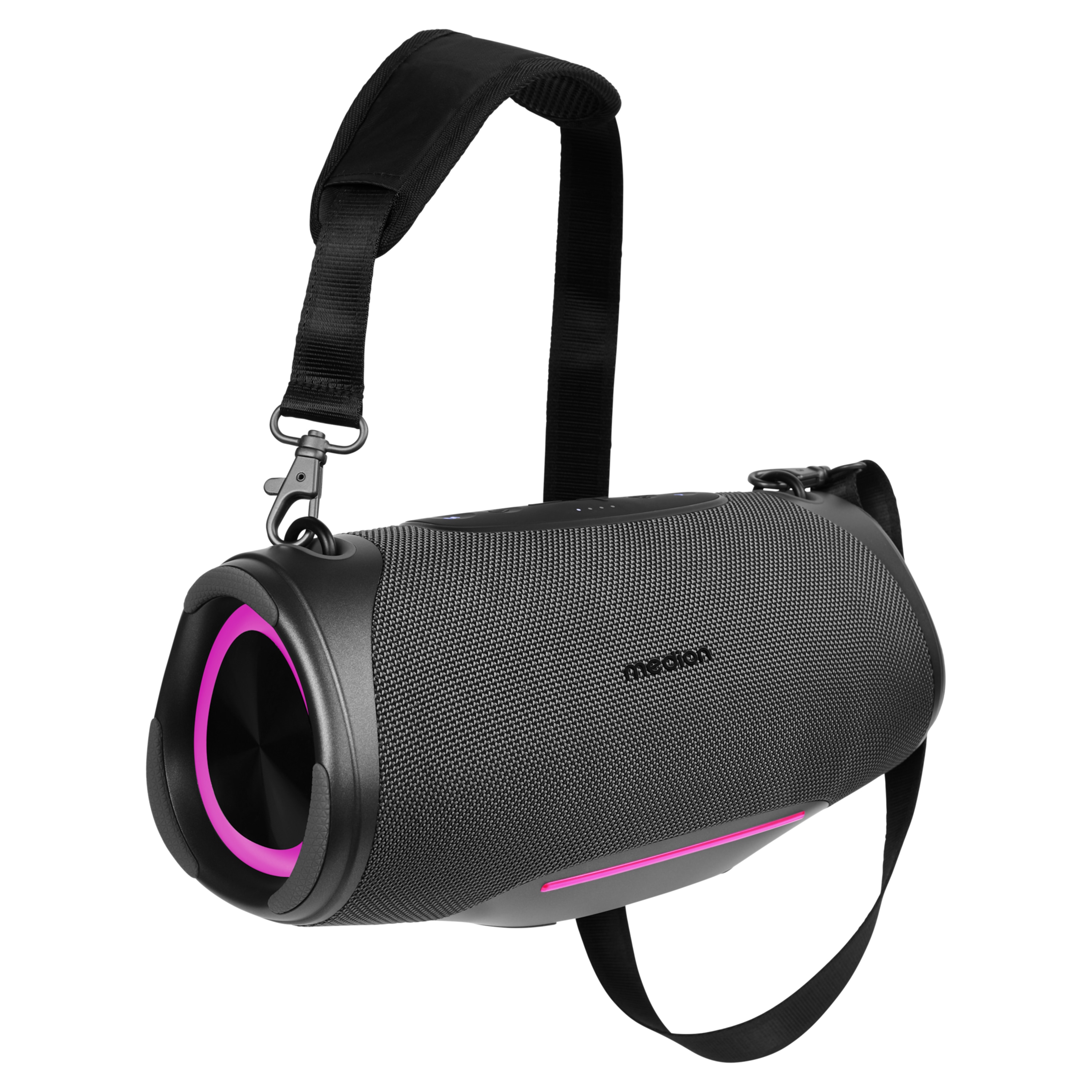 MEDION® LIFE® P61762 Tragbarer Bluetooth® Lautsprecher L, Dual Illuminated & Lightstrip (RGB-Lichteffekte), Bluetooth® 5.3, integrierter Akku mit bis zu 47 Stunden Laufzeit, robustes & mobiles Design, 2 x 25 W RMS