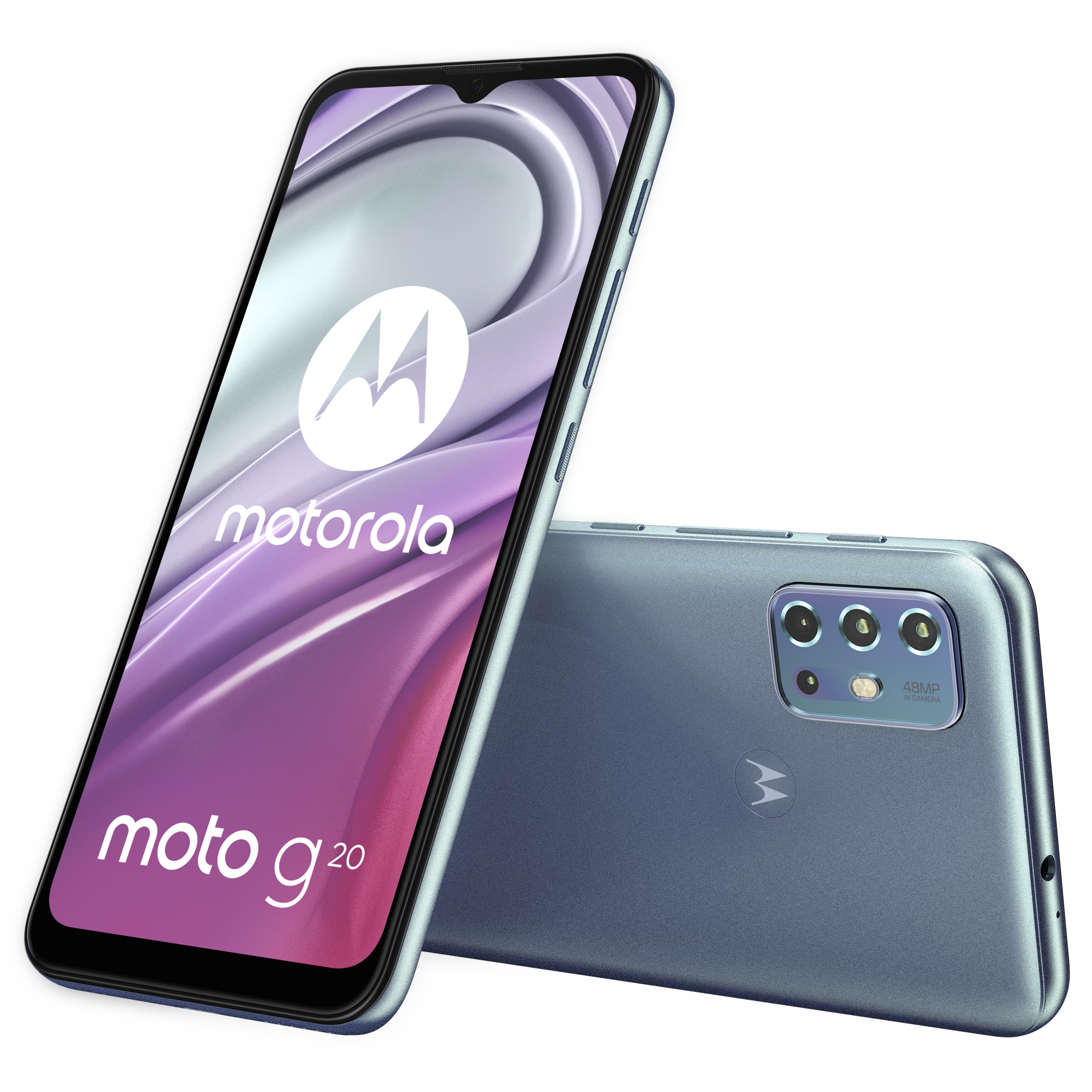 MOTOROLA moto G20 Smartphone, 16,51 cm (6,5") HD+ Display, Betriebssystem Android™ 11, 64 GB Speicher, 4 GB Arbeitsspeicher, Octa-Core Prozessor, Bluetooth® 5.0, Farbe: Blau