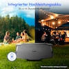 MEDION® LIFE® P61746 Tragbarer Bluetooth® Lautsprecher M, Dual Illuminated (RGB-Lichteffekte), Bluetooth® 5.3, integrierter Akku mit bis zu 42 Stunden Laufzeit, robustes & mobiles Design, 2 x 15 W RMS