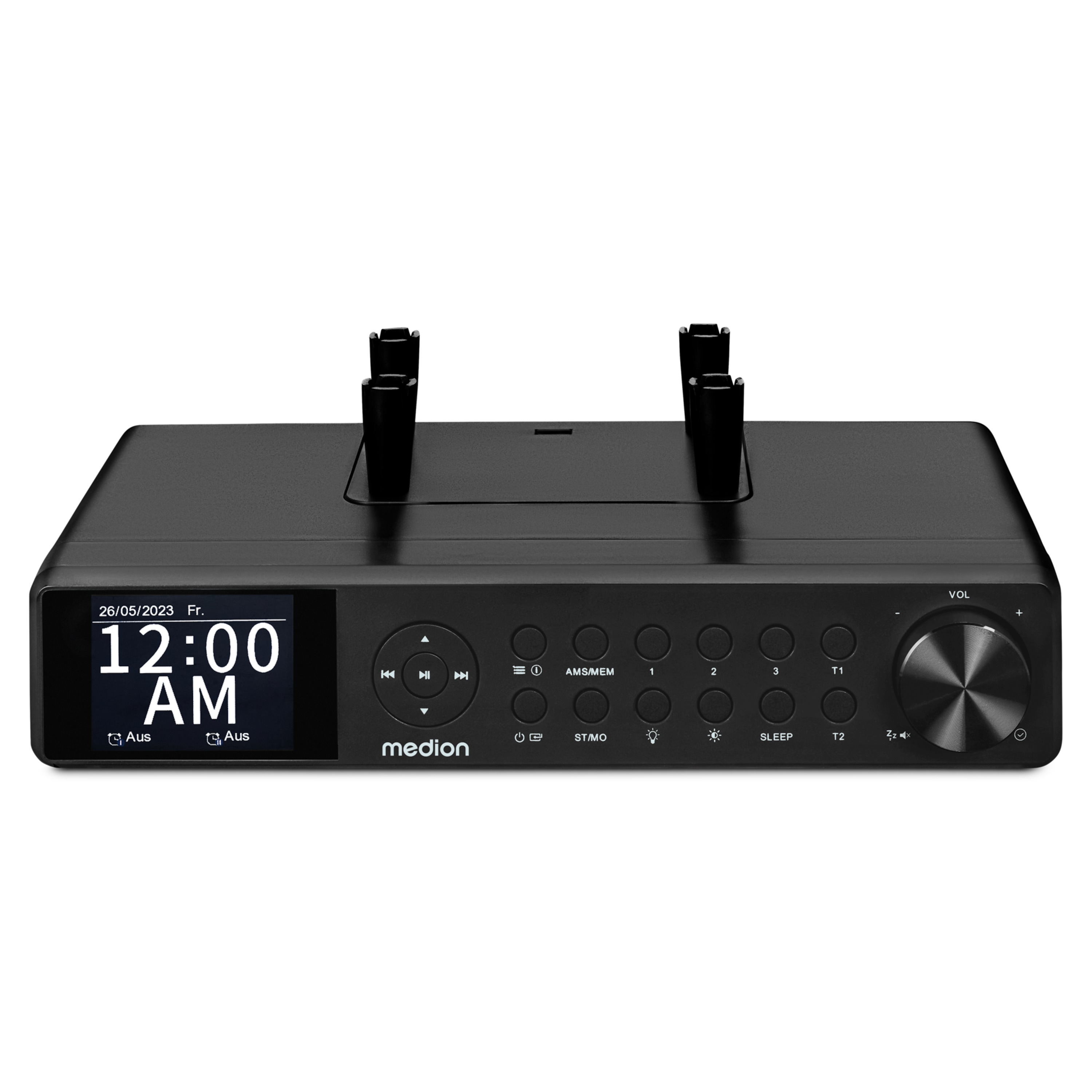 MEDION® LIFE® P66750 DAB+ Premium Küchenradio, 6,1 cm (2,4'') TFT-Farbdisplay, DAB+/PLL-UKW Radio, Bluetooth® 5.0, LED-Beleuchtung, 2 x 3 W RMS