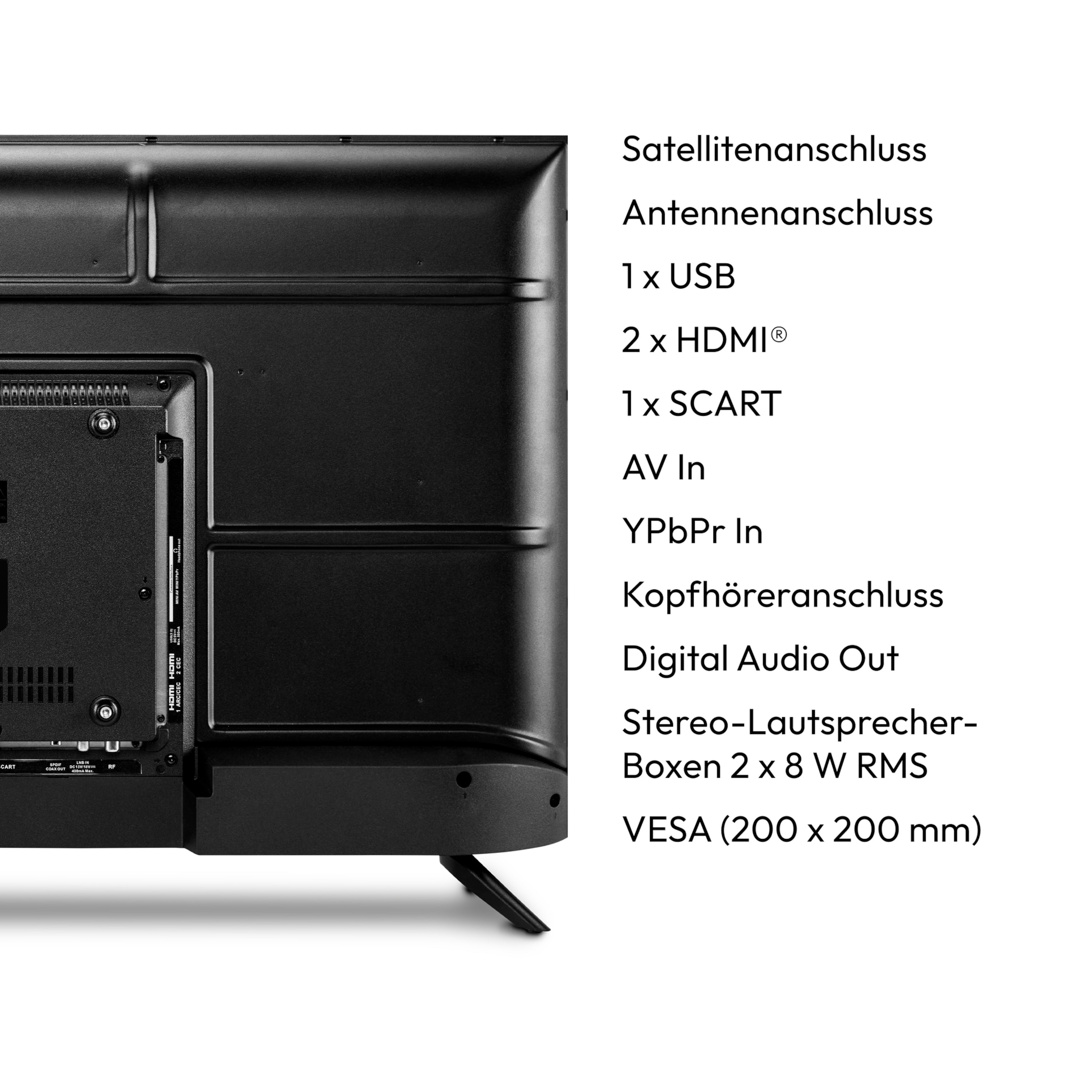 MEDION® LIFE® E8402500 (MD 840000) TV, 100,3 cm (40''), Full HD, HD Triple Tuner, integrierter Mediaplayer, CI+ Schnittstelle
