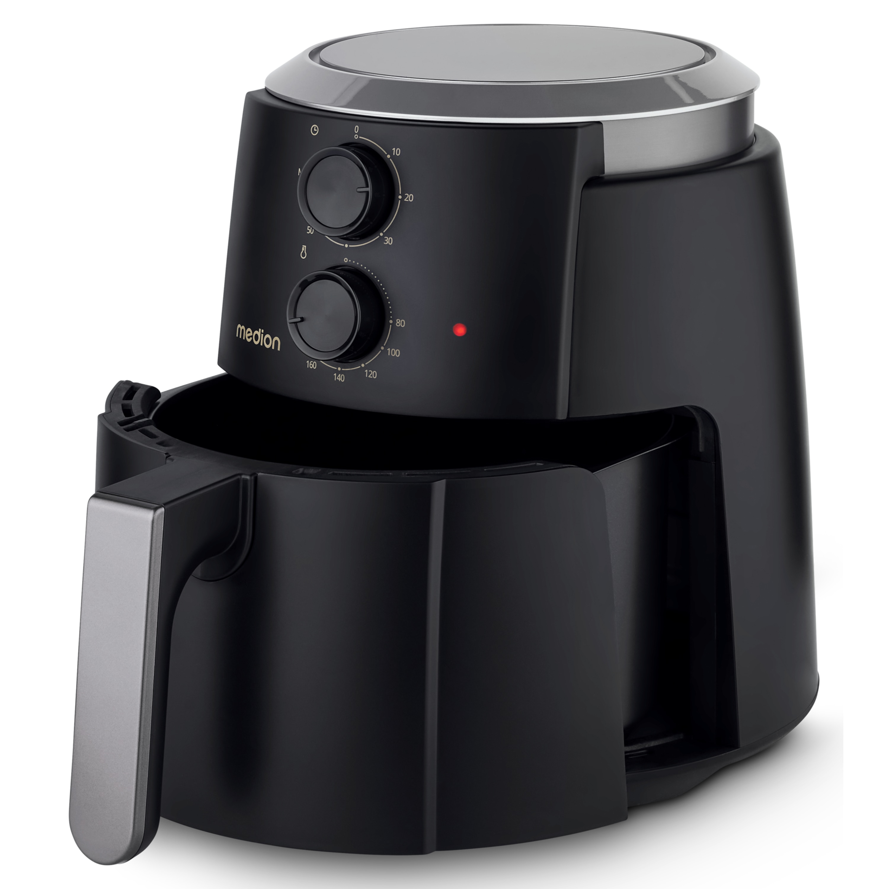 MEDION® LIFE Heißluftfritteuse P30 L (MD13020), 100 Rezepte in der Life+ App¹, 4,7 Liter Fassungsvermögen, 1.500 Watt, 60 min. Timer
