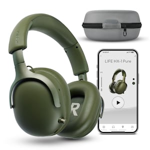 MEDION® Over Ear-Kopfhörer LIFE HX-1 Pure grün, bis zu 100 Stunden Akkulaufzeit, 3 EQ-Presets + 1 App-Preset, Bluetooth® 5.4 wireless technology, IPX4 Spritzwasserschutz