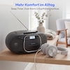 MEDION® LIFE E66476 Tragbare CD-Boombox, CD-Player, Kassettendeck, FM-Radio, USB-MP3-Wiedergabe, 30 Senderspeicher, Batteriebetrieb