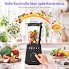 MEDION® LIFE® Standmixer MD 100105, 900 Watt (neue GS Norm), 1,75 Liter Glasbehälter, 4 Automatikprogramme, LED-Display, stufenlose Geschwindigkeitsregelung, To-go-Flasche