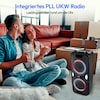 MEDION® LIFE® P61468 Partylautsprecher, PLL-UKW Radio, Bluetooth® 5.0, satter Sound, verschiedene Lichteffekte, X-Bass Bassanhebung, inkl. Mikrofon, 2 x 22 W RMS Ausgangsleistung
