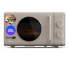 MEDION® LIFE® Retro-Mikrowelle MD 100119, 800 W Leistung, Grillfunktion, 20 L kompakt, 5 Mikrowellenstufen, Auftaufunktion, Timerfunktion, stilvolles Retro-Design