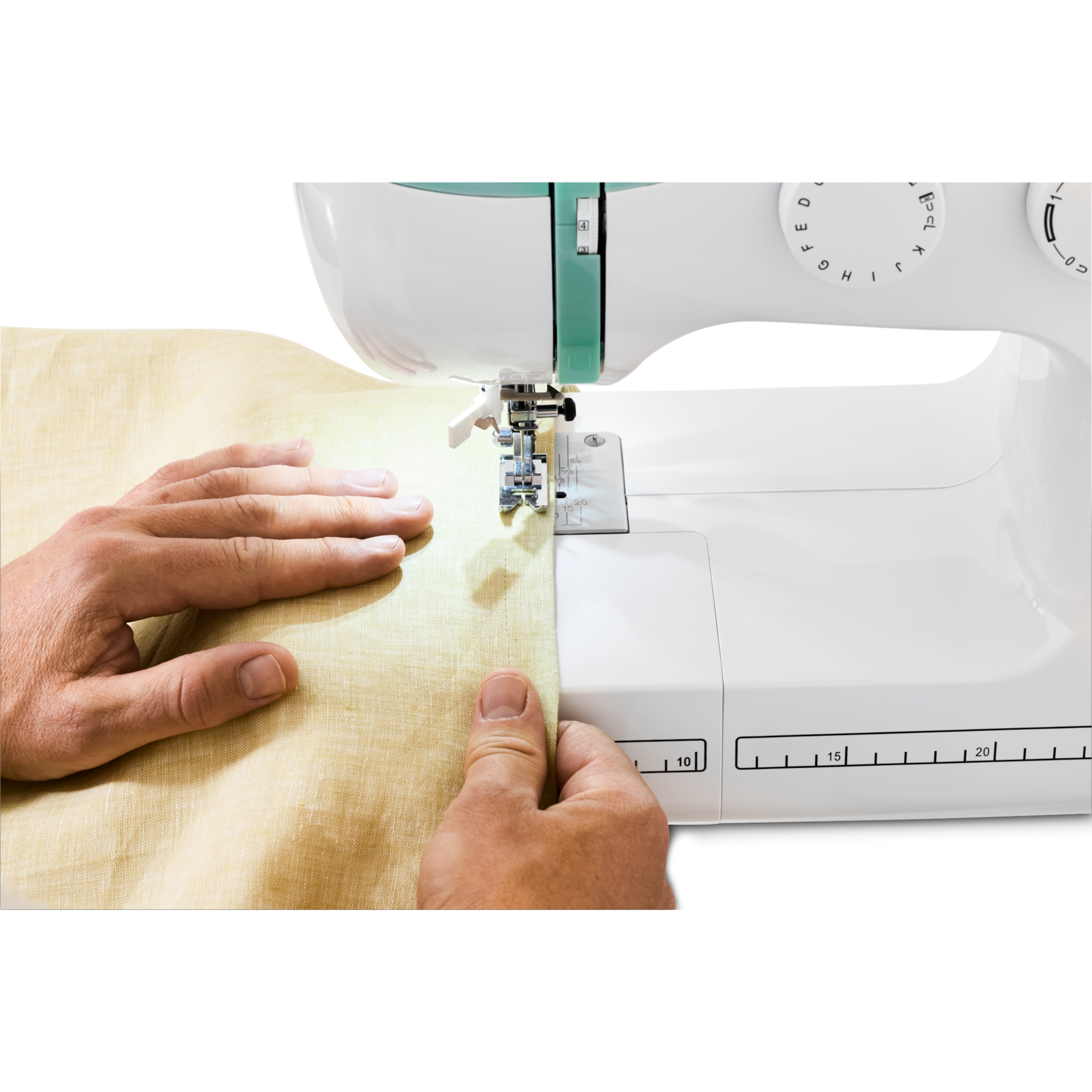MEDION® LIFE® Freiarm-Nähmaschine SM60 (MD10689), einstellbare Stichlänge und Stichbreite, automatischer Einfädler, 60 verschiedene Stichmuster, integriertes Zubehörfach, 60 Watt Motorleistung