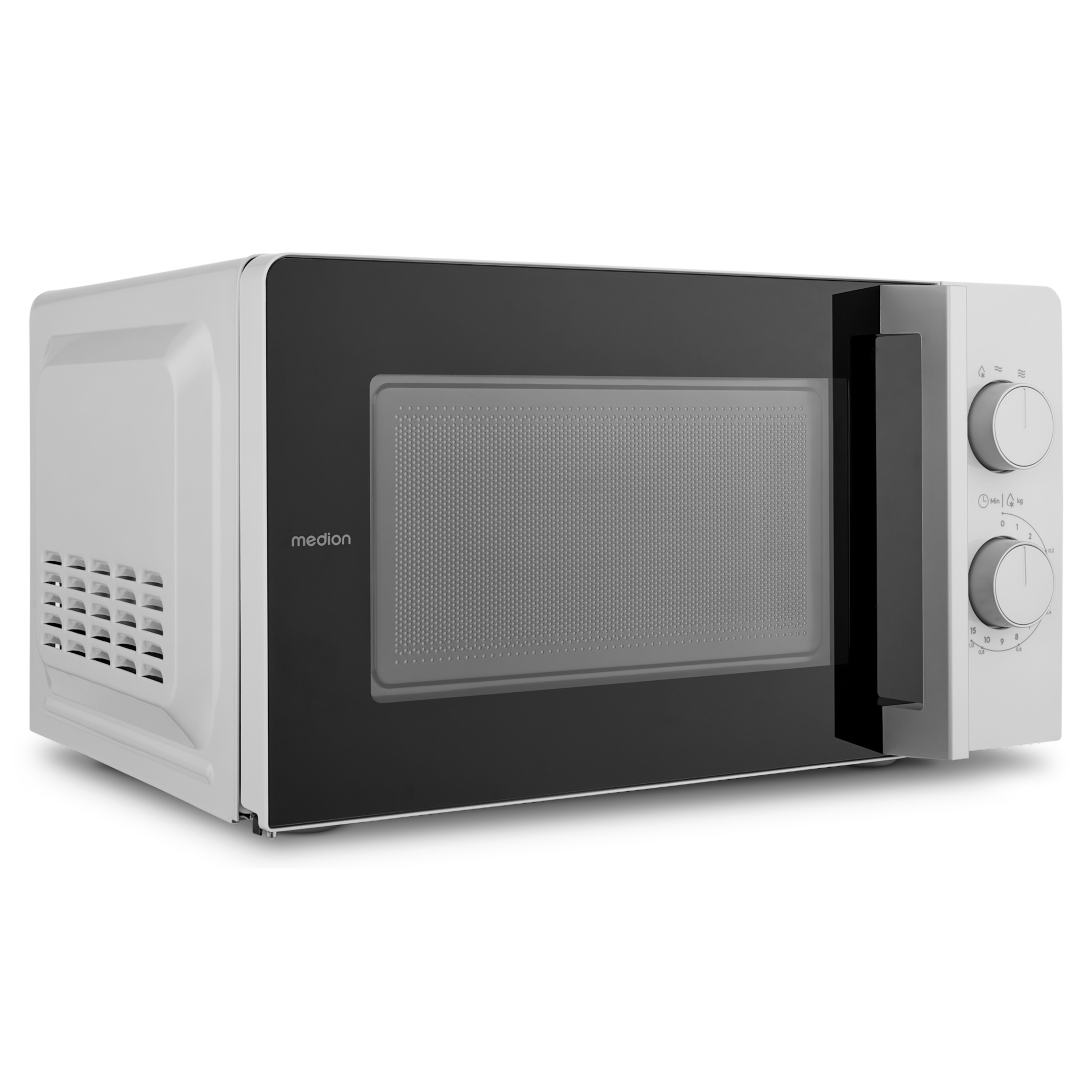 MEDION® LIFE® Mikrowelle MD 12211, 700 W Leistung, 17 L kompakt, 5 Mikrowellenstufen, Auftaufunktion, Timerfunktion