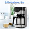 MEDION® LIFE® Kaffeemaschine mit Thermoskanne MD 18458, Timer-Funktion, Tropf-Stopp, 900 Watt, 1,1 Liter Fassungsvermögen, Aromawahlschalter