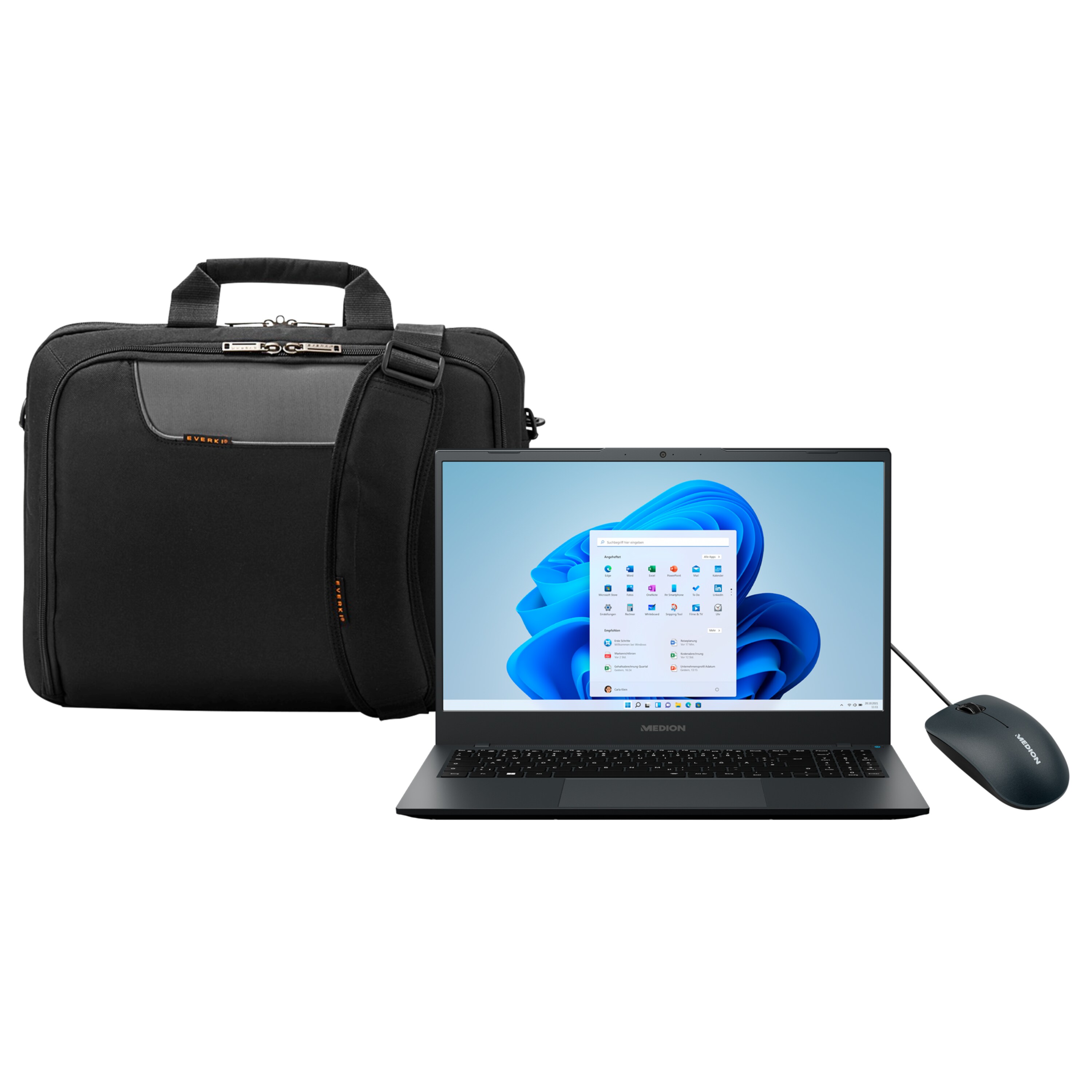 BundelDEAL ! AKOYA® E15413 laptop & EVERKI Advance Laptop tas tot 16 Inch