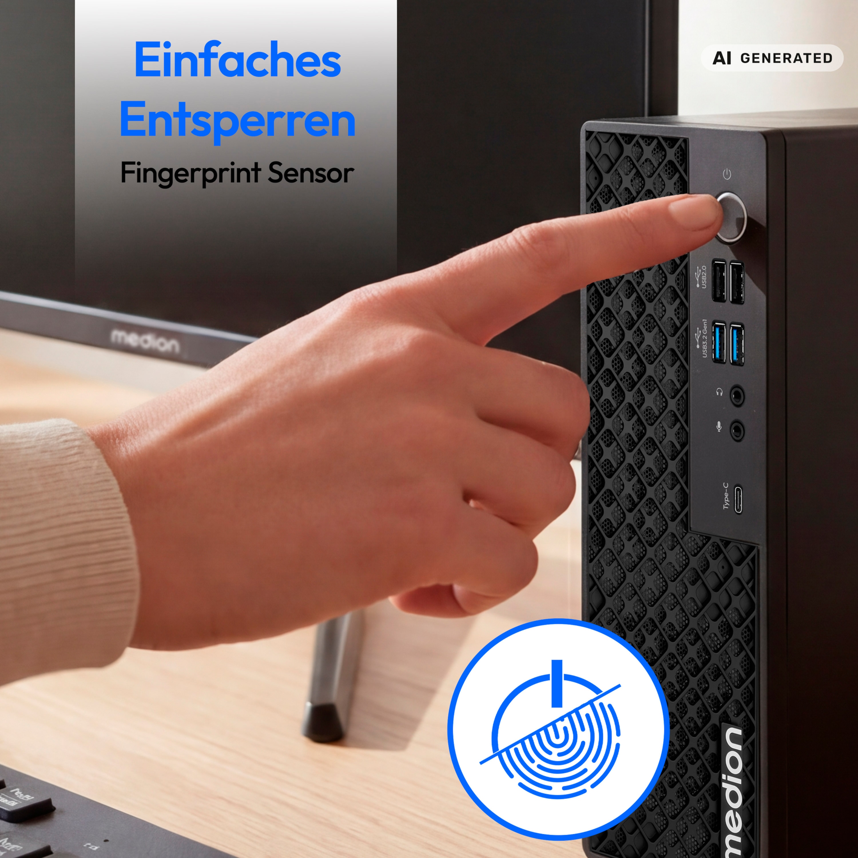 MEDION® Picoworx T80 III Mini PC; Copilot+ PC, Intel® Core™ Ultra 7 256V, Windows 11 Home, 512 GB SSD, 16 GB RAM