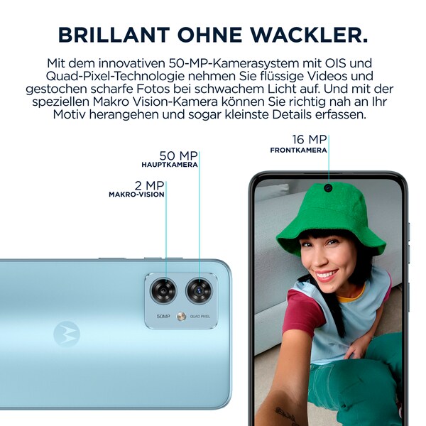 MOTOROLA moto g54 5G, 256 GB, Glacier Blau