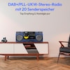 MEDION® LIFE® P66538 Retro-Boombox, DAB+/PLL-UKW Radio, Bluetooth® 5.3 für das Abspielen von Smartphone & Co, CD-Player, Kassettendeck, X-Bass Funktion, 2 x 10 W RMS