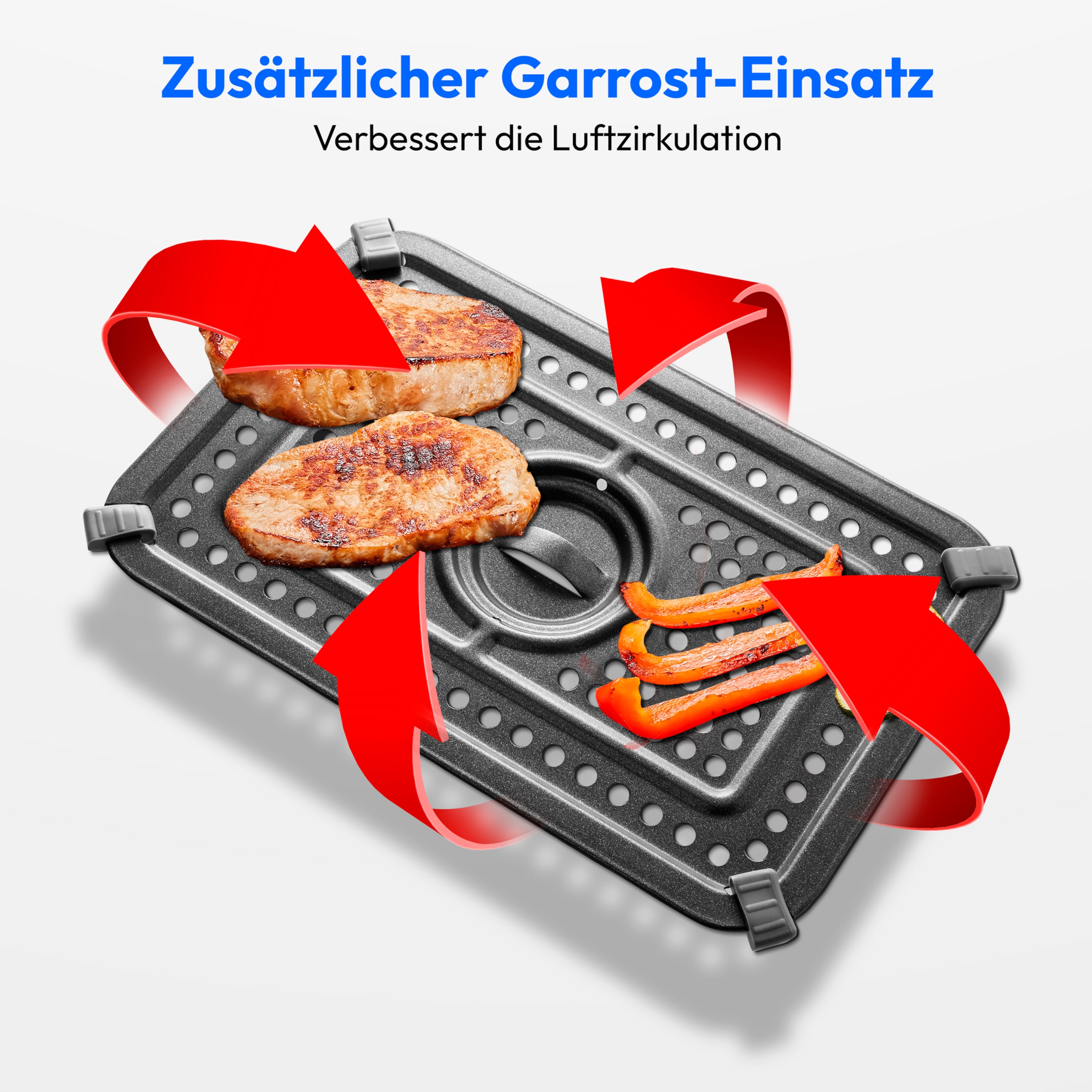 MEDION® LIFE® P20 XXL Twin Matt Doppelzonen-Heißluftfritteuse MD11760, 100 Rezepte in der Life+ App, 2 separate Garzonen, 9 Automatikprogramme, 8,7 L Gesamt-Nutzinhalt, 2.600 Watt, Temperatur einstellbar bis 200 °C