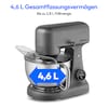 MEDION® LIFE Digitale Küchenmaschine MD12600, 800 W Gleichstrommotor, Energiesparend, Ultraleise, Digitales Sensor-Touch-Display, 4,6 L Edelstahlschüssel, Inkl. Fleischwolf