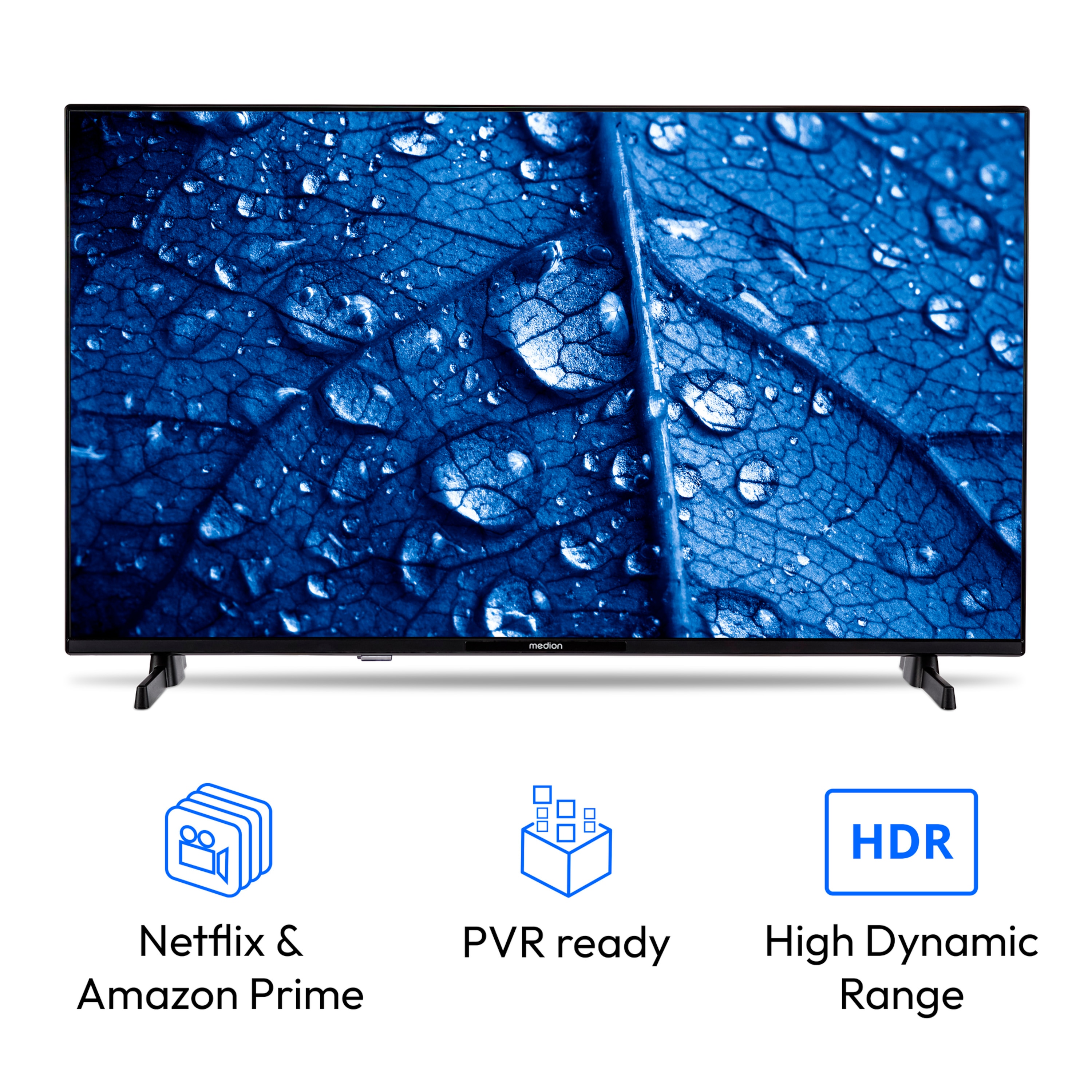 MEDION® LIFE® P14351 Smart-TV, 108 cm (43'') Full HD Display, HDR, PVR ready, Bluetooth®, Netflix, Amazon Prime Video & Disney+ App