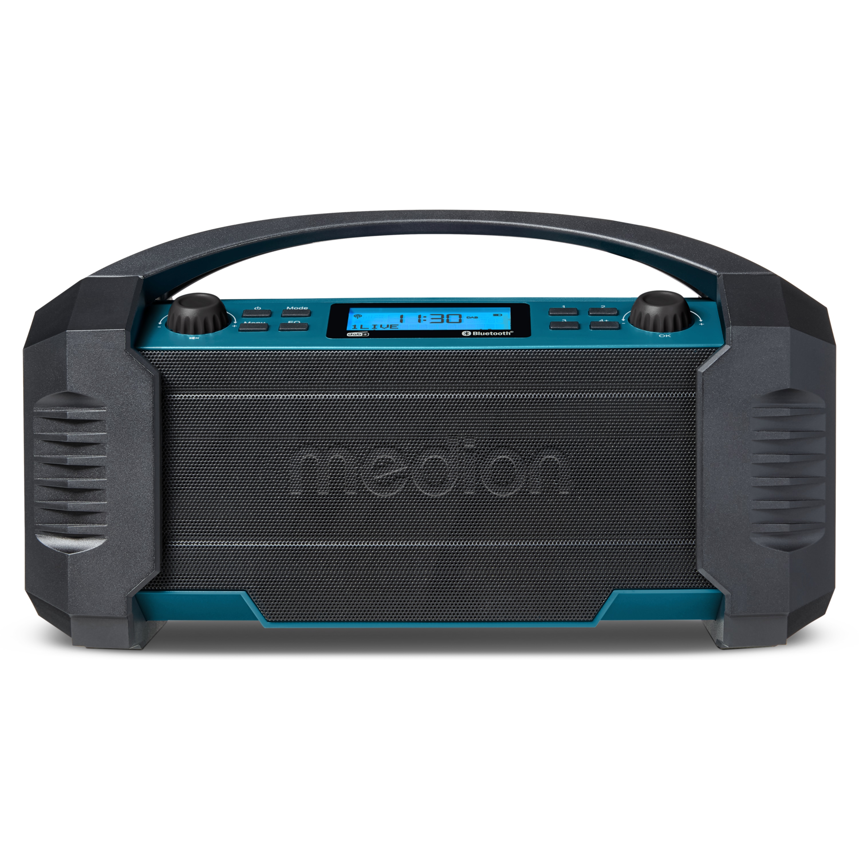 MEDION® LIFE® E66050 DAB+/Bluetooth®-Baustellenradio, ideal für Baustellen, Garten oder Camping, IP54 Schutz gegen Spritzwasser & Staub, 7 Soundeinstellungen, integr. Akku, 15 W RMS
