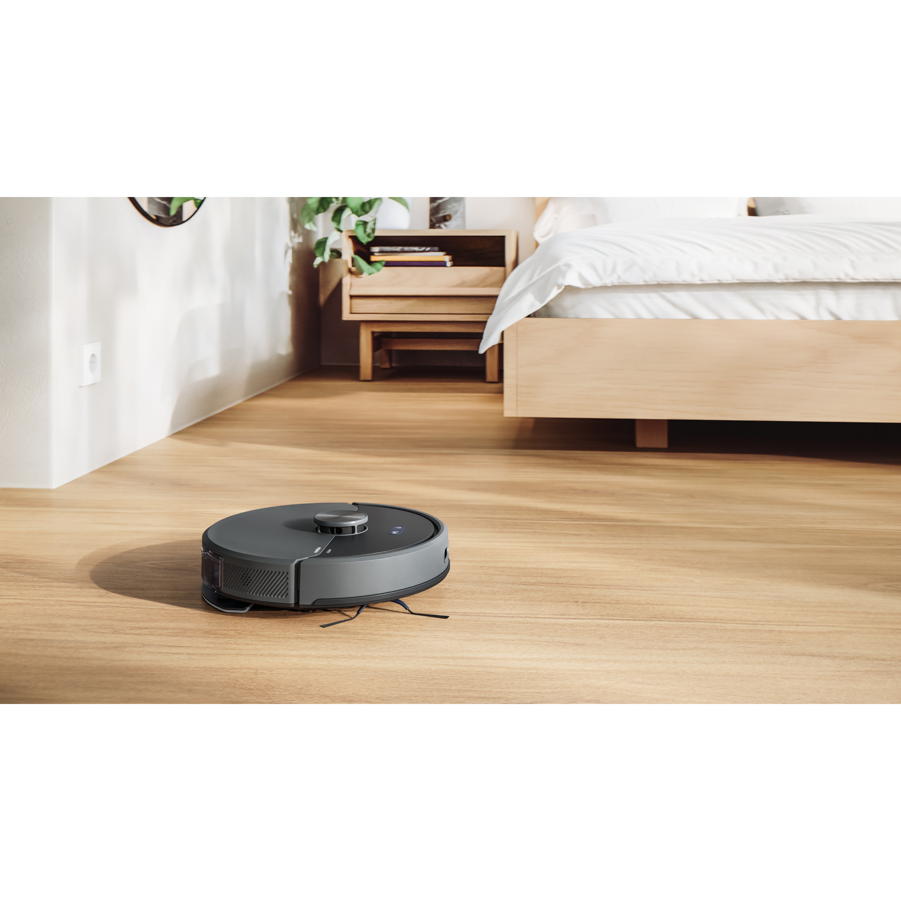 MEDION® Saugroboter mit Absaugstation X22 SW+, Wischfunktion, Lasernavigation, 5.000 Pa Saugkraft, No Go & Go Bereiche, präzise Kartenerstellung, mehrere Etagen, App-Steuerung