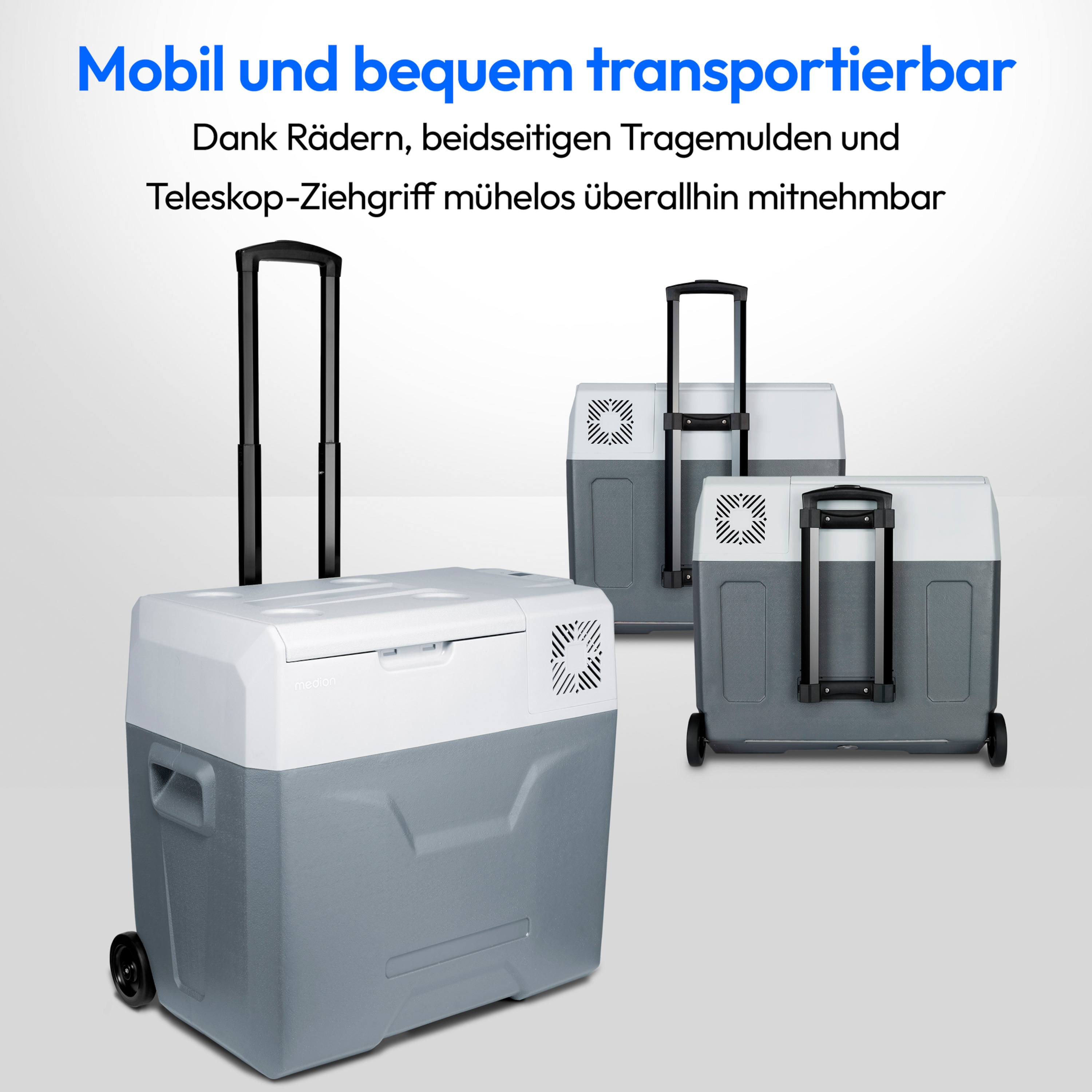 MEDION® LIFE® Kühl- und Gefrierbox MD13112, -20°C bis 20°C, mit Kompressor, 60 Watt, 47 L Stauraum, LED Anzeige, Energieeffizenzklasse D