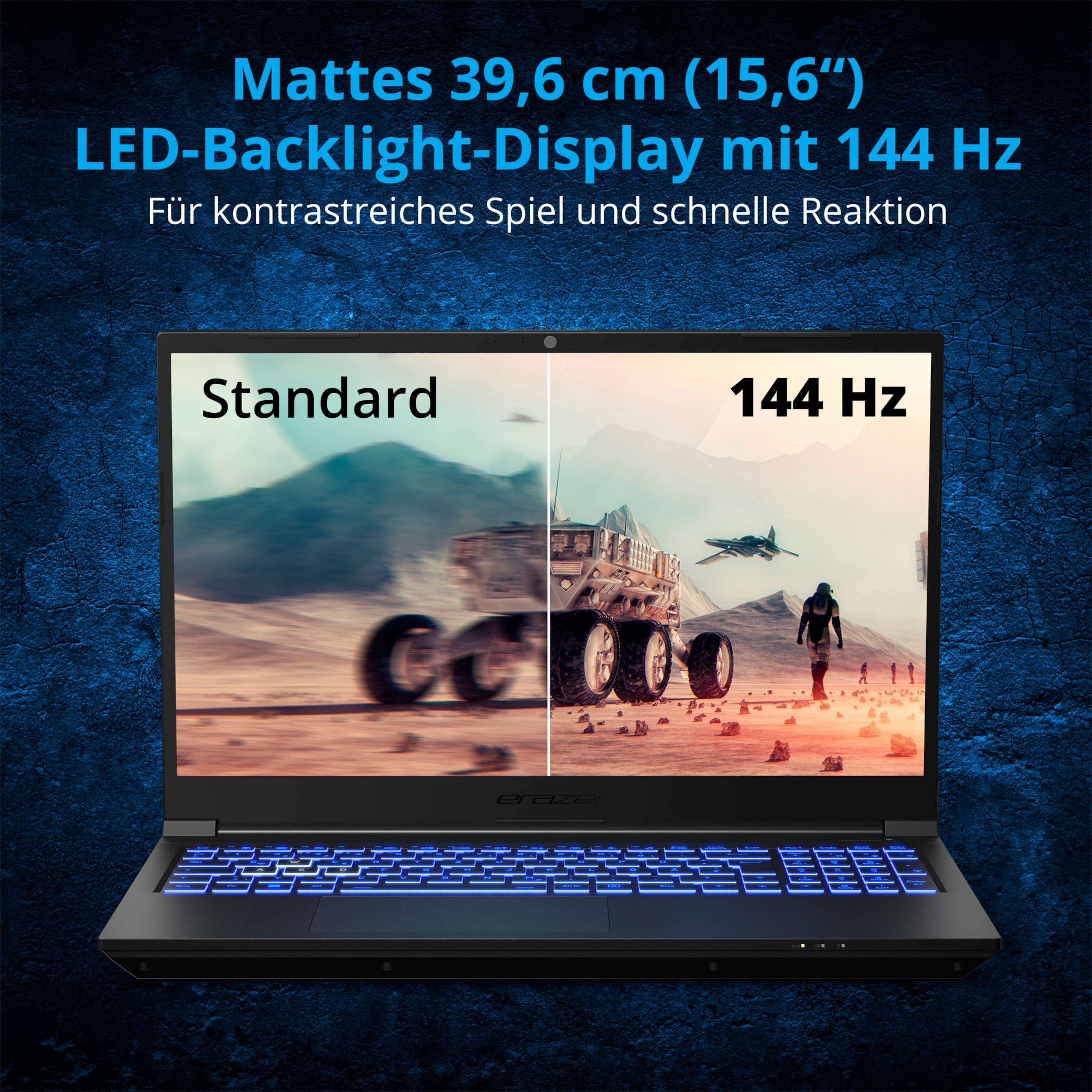 MEDION® ERAZER Defender P50, Intel® Core™ i7-12650H, Windows 11 Home, 43,9 cm (17,3") FHD Display mit 144 Hz, NVIDIA® GeForce RTX™ 4060, 1 TB SSD, 16 GB RAM, Core Gaming Laptop