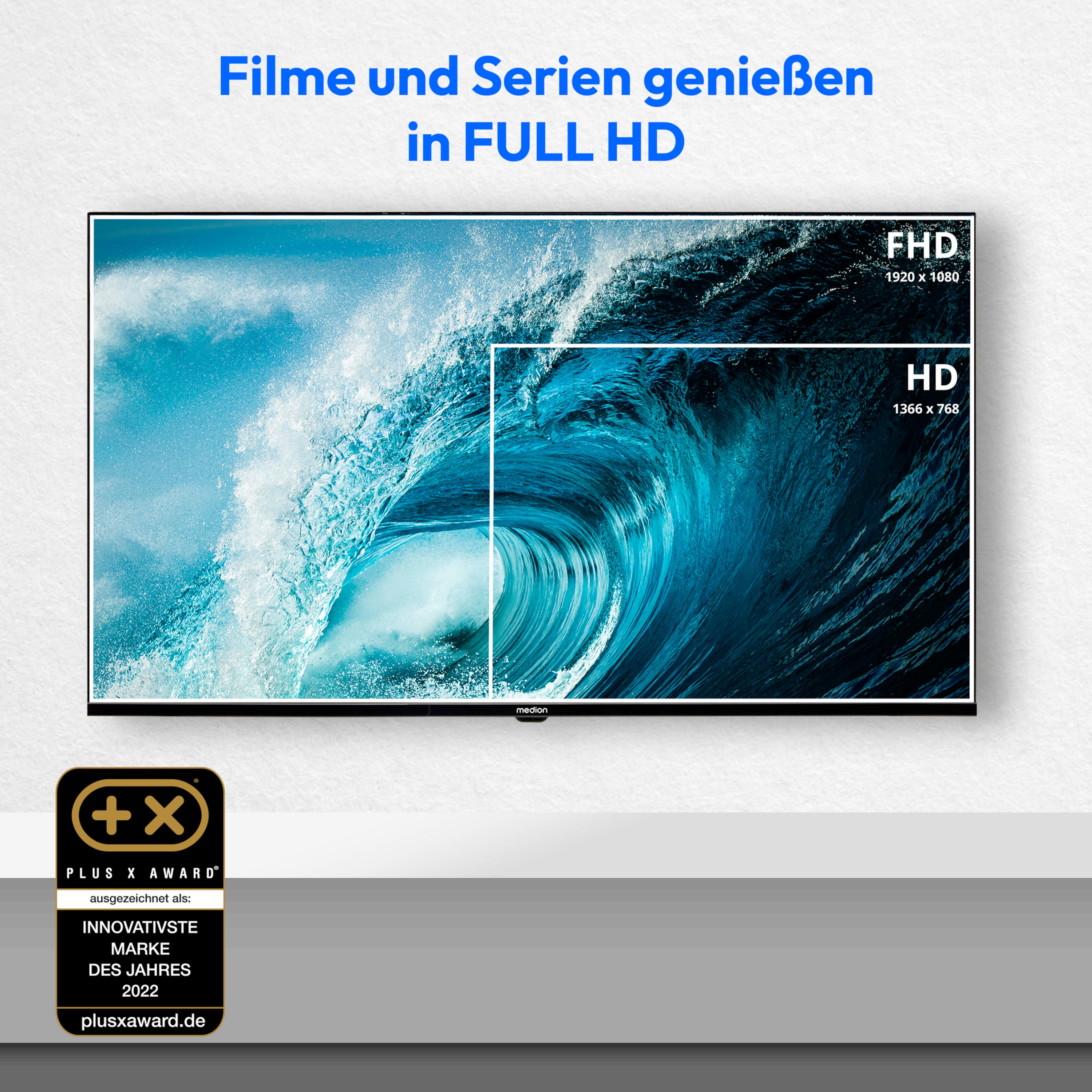 MEDION® LIFE® E14004 (MD 30225) TV, 100,3 cm (40''), Full HD, HD Triple Tuner, integrierter Mediaplayer, CI+