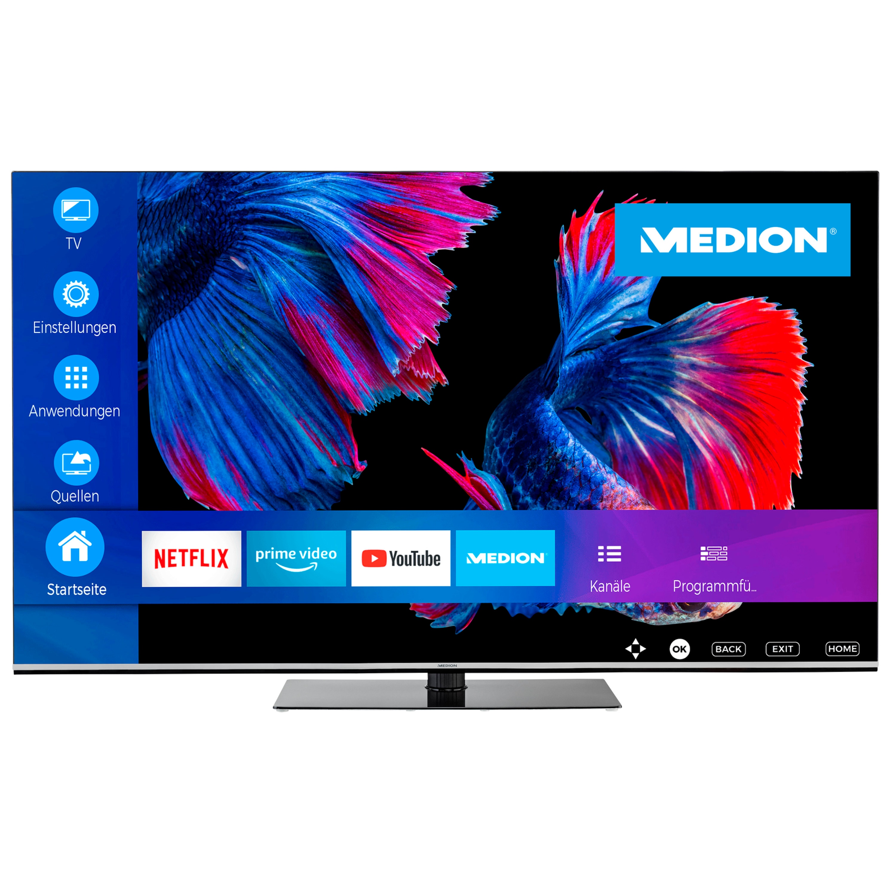 LIFE® X16523 OLED Smart-TV | 163,9 cm (65 inch) Ultra HD Display | HDR | Dolby Vision | Dolby Atmos | Micro Dimming | MEMC | 100 Hz | PVR ready | Netflix | Amazon Prime Video | Blu