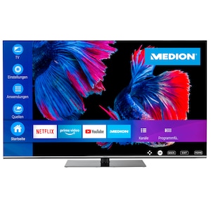 MEDION® LIFE® X16523 OLED Smart-TV | 163,9 cm (65 pouces) Ultra HD Display | HDR | Dolby Vision | Dolby Atmos | Micro Dimming | MEMC | 100 Hz | PVR ready | Netflix | Amazon Prime Video | Bluetooth | DTS HD | HD Triple Tuner | CI+