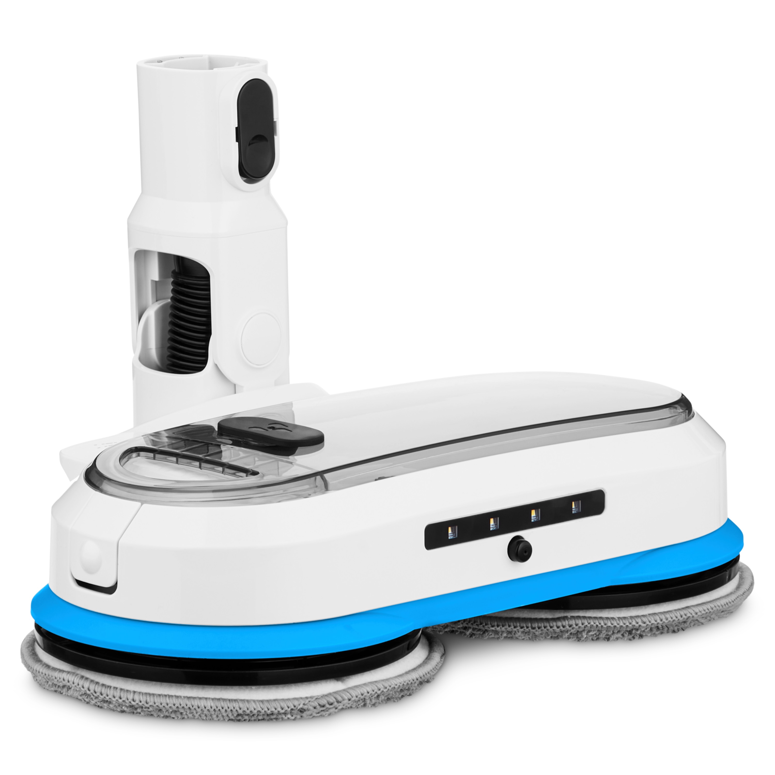 MEDION® P400 W+ Akku-Stielstaubsauger mit elektrischem Wischaufsatz, beutellose Zyklon-Technologie, max. Saugleistung 26 kPa, 700 ml Staubbehälterkapazität, inkl. Austauschakku, integriertes Zubehör und Ladestation