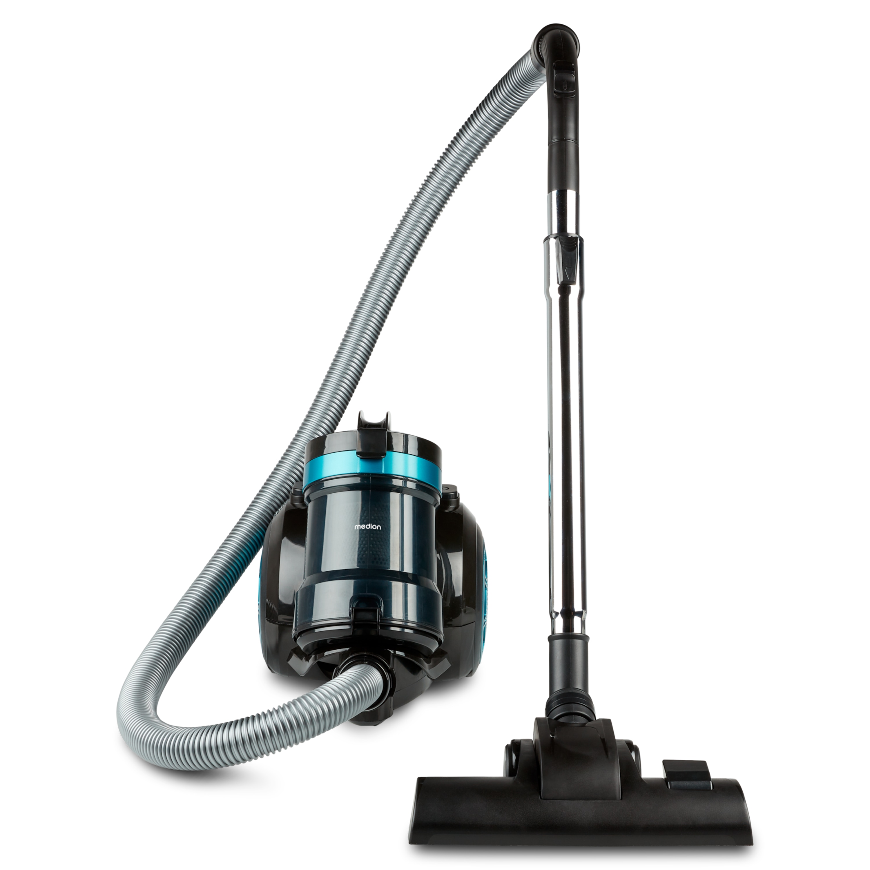 MEDION® Beutelloser Zyklon-Staubsauger MD 19407, 150W Saugleistung, Staubbehälterkapazität 2 L, EPA Filter, integriertes Zubehör