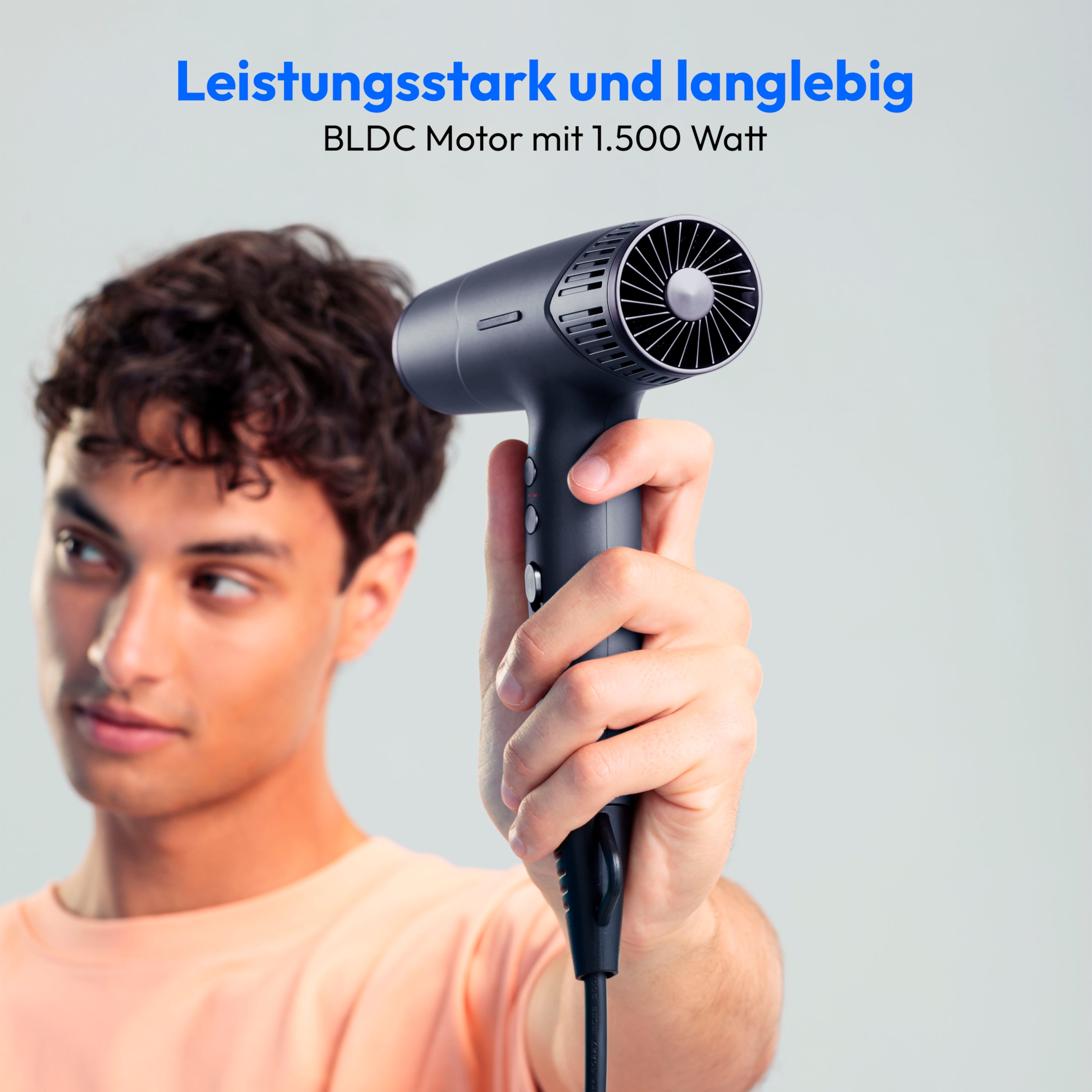 MEDION® LIFE HD2 Haartrockner mit Ionen-Technologie, 1.500 Watt, Selbstreinigungsfunktion, Vielseitige Aufsätze: Stylingdüsen und Diffusor, 3 Temperatur- und 3 Luftstromstufen