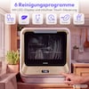 MEDION® LIFE Mini Geschirrspüler DWT20 (MD370764), gold, für 2 Maßgedecke, 6 Reinigungsprogramme, mit und ohne Wasseranschluss, Startzeitvorwahl