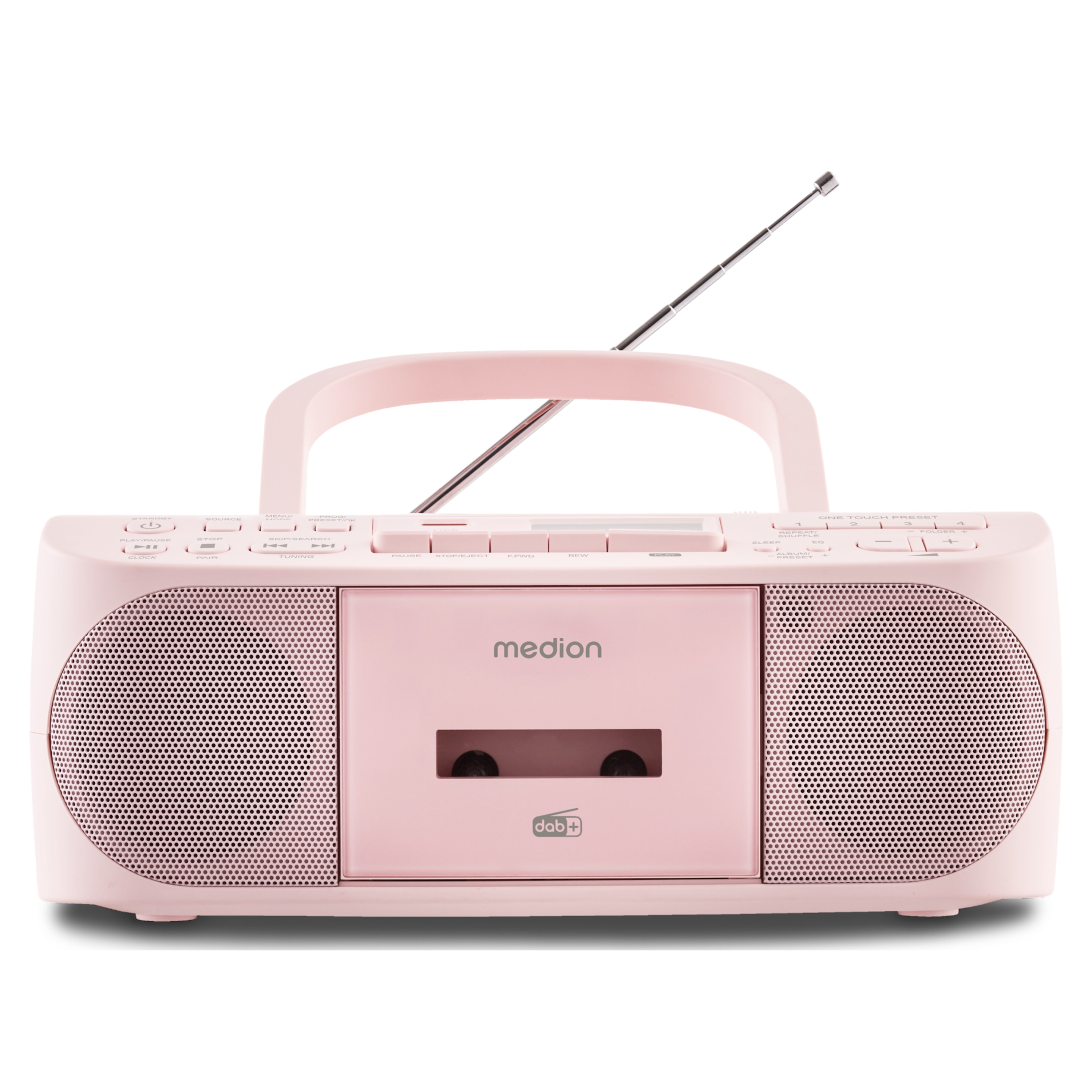 MEDION® LIFE® DRX-1 Plus, DAB+/PLL-UKW-Stereo Radio, Bluetooth® 5.4, CD-Kassetten-Radio mit MP3-Wiedergabe, USB Anschluss, CD-R/RW kompatibel, AUX-In, 2 x 3 W RMS