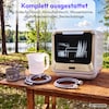 MEDION® LIFE Mini Geschirrspüler DWT20 (MD370764), gold, für 2 Maßgedecke, 6 Reinigungsprogramme, mit und ohne Wasseranschluss, Startzeitvorwahl