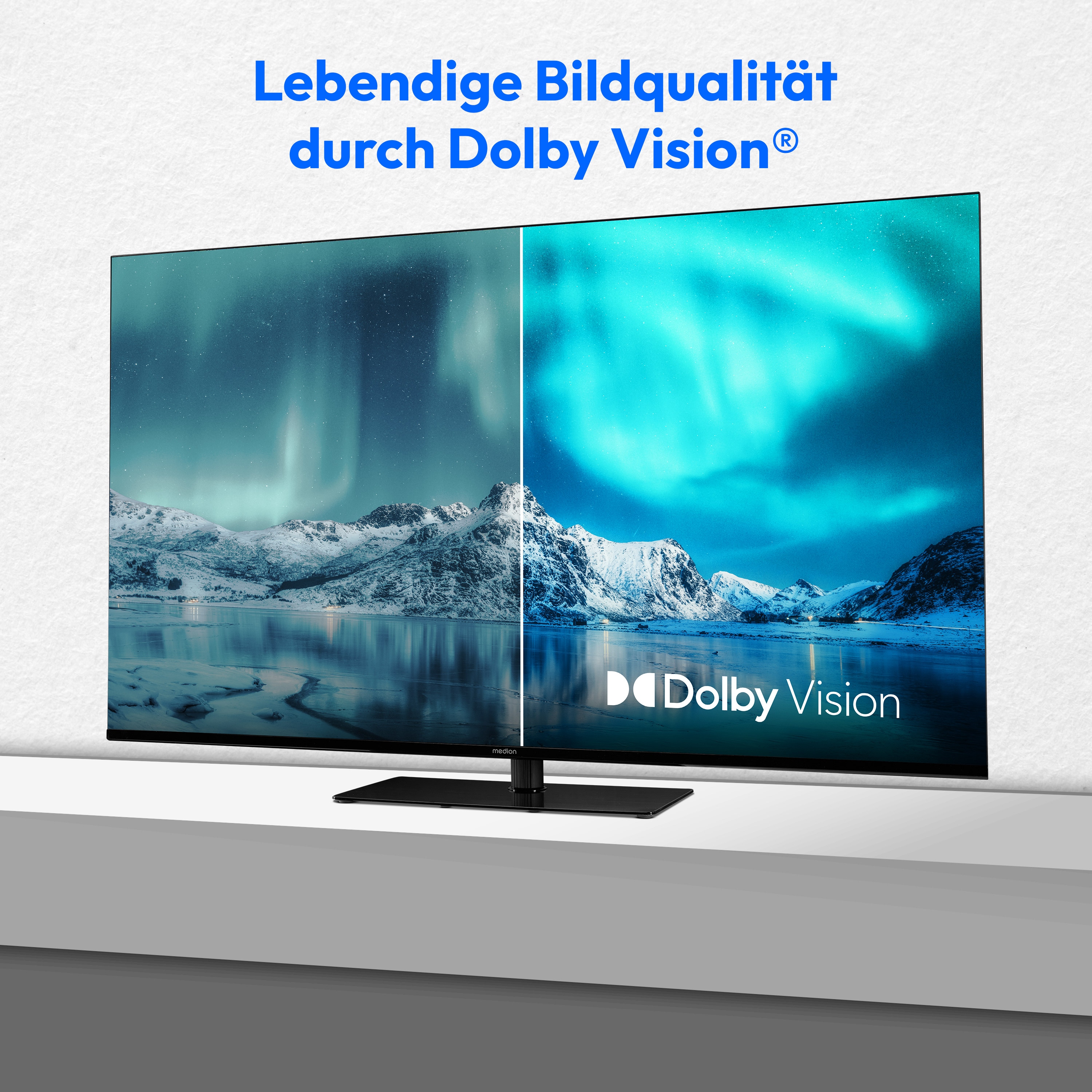 MEDION® LIFE® X8432501 (MD 843300) LCD Smart-TV, 108 cm (43'') Ultra HD Display, HDR, Dolby Vision®, MEMC, PVR ready, VIDAA App Store, NETFLIX, Disney+, Paramount+ & Amazon Prime Video App, Bluetooth®, DTS X, Dolby Atmos®, HD Triple Tuner