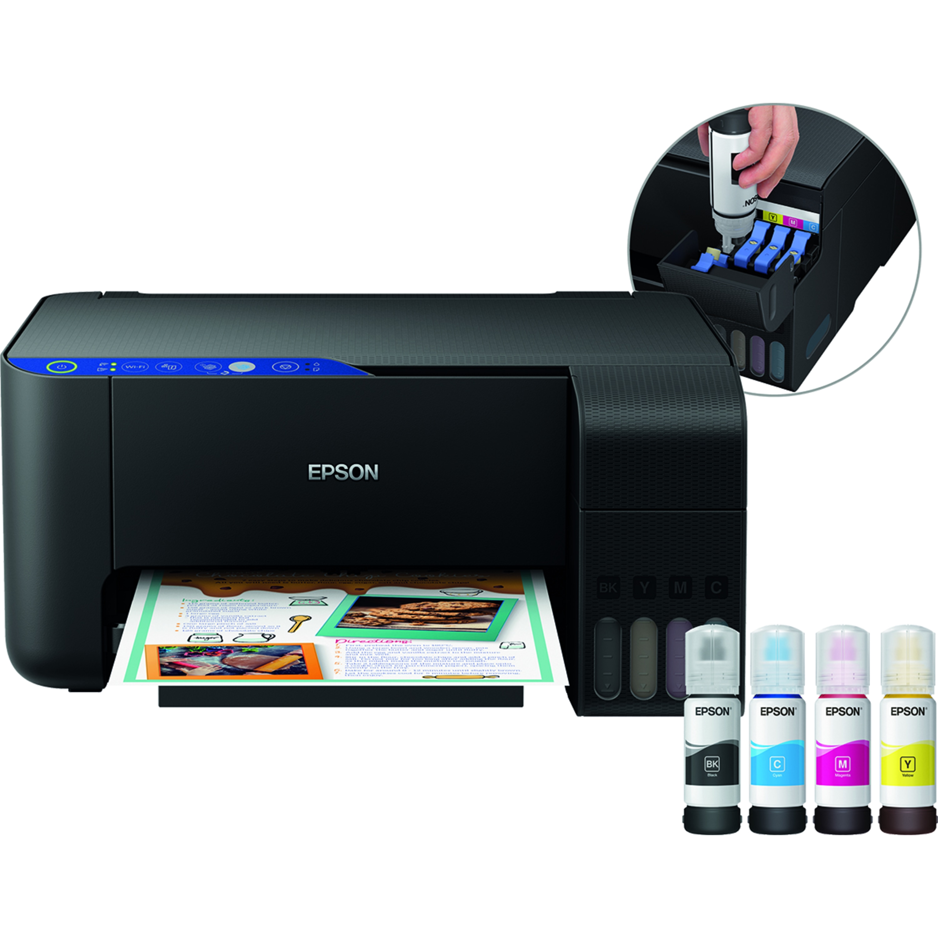 EPSON EcoTank ET-2711 WiFi-printer | Multifunctioneel apparaat | Printen,  kopiëren en scannen | WiFi | USB 2.0 | grote inkttank | groot bereik |  MEDION.NL