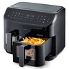 MEDION® LIFE® P20 XXL Twin Doppelzonen-Heißluftfritteuse MD 11760, 100 Rezepte in der Life+ App, 2 separate Garzonen, 9 Automatikprogramme, 8,7 L Gesamt-Nutzinhalt, 2.600 Watt, Temperatur einstellbar bis 200 °C
