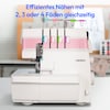 MEDION® LIFE® Overlock-Nähmaschine SO90 (MD19169), 90 Watt Motorleistung, LED Nählicht, Nähen mit 4 Fäden gleichzeitig, umfangreiches Zubehör