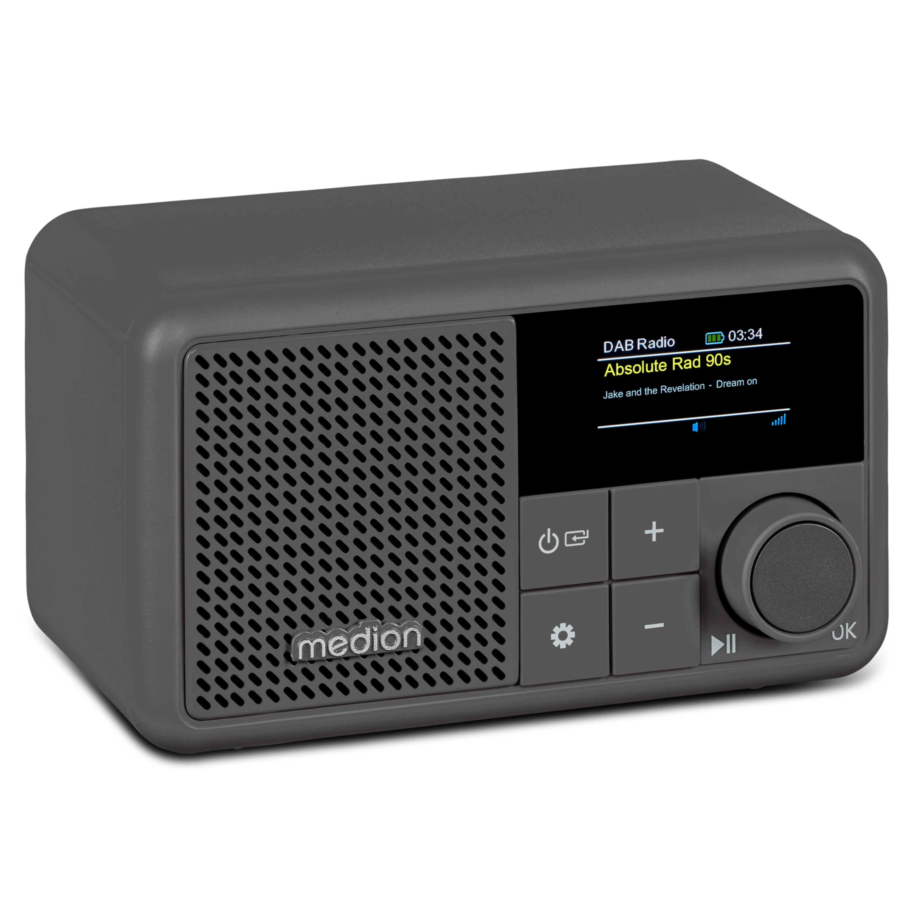 MEDION® LIFE® S66822 Tragbares DAB+ Radio, Farb-TFT Display 3,73 cm (1,47''), DAB+/UKW-Radio (je 40 Senderspeicher), Bluetooth® 5.3, integrierter Akku, extra kompakt, 2 W RMS