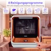 MEDION® LIFE Mini-Geschirrspüler DWT20 (MD37763) bronze, für 2 Gedecke, 6 Reinigungsprogramme, Startzeitvorwahl