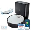 MEDION® Robot aspirateur avec station d'aspiration X50 SW | fonction balayage | navigation laser | puissante puissance d'aspiration de 8 000 Pa | zones No Go & Go | cartographie précise | plusieurs étages  | faible hauteur de construction