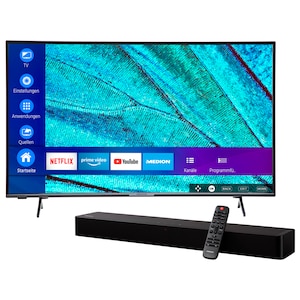 MEDION® LIFE® X14315 Ultra HD LCD Smart-TV 108 cm (43'') Ultra HD Display + MEDION® LIFE® P61155 2.0 Soundbar - ARTIKELSET