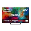 MEDION® LIFE MD 865401 Google TV™ (2026), 163,9 cm (65'') Ultra HD Display, HDR (High Dynamic Range), Dolby Vision®, MEMC, Bluetooth®, PVR ready, Netflix, Prime Video, Disney+, App Store